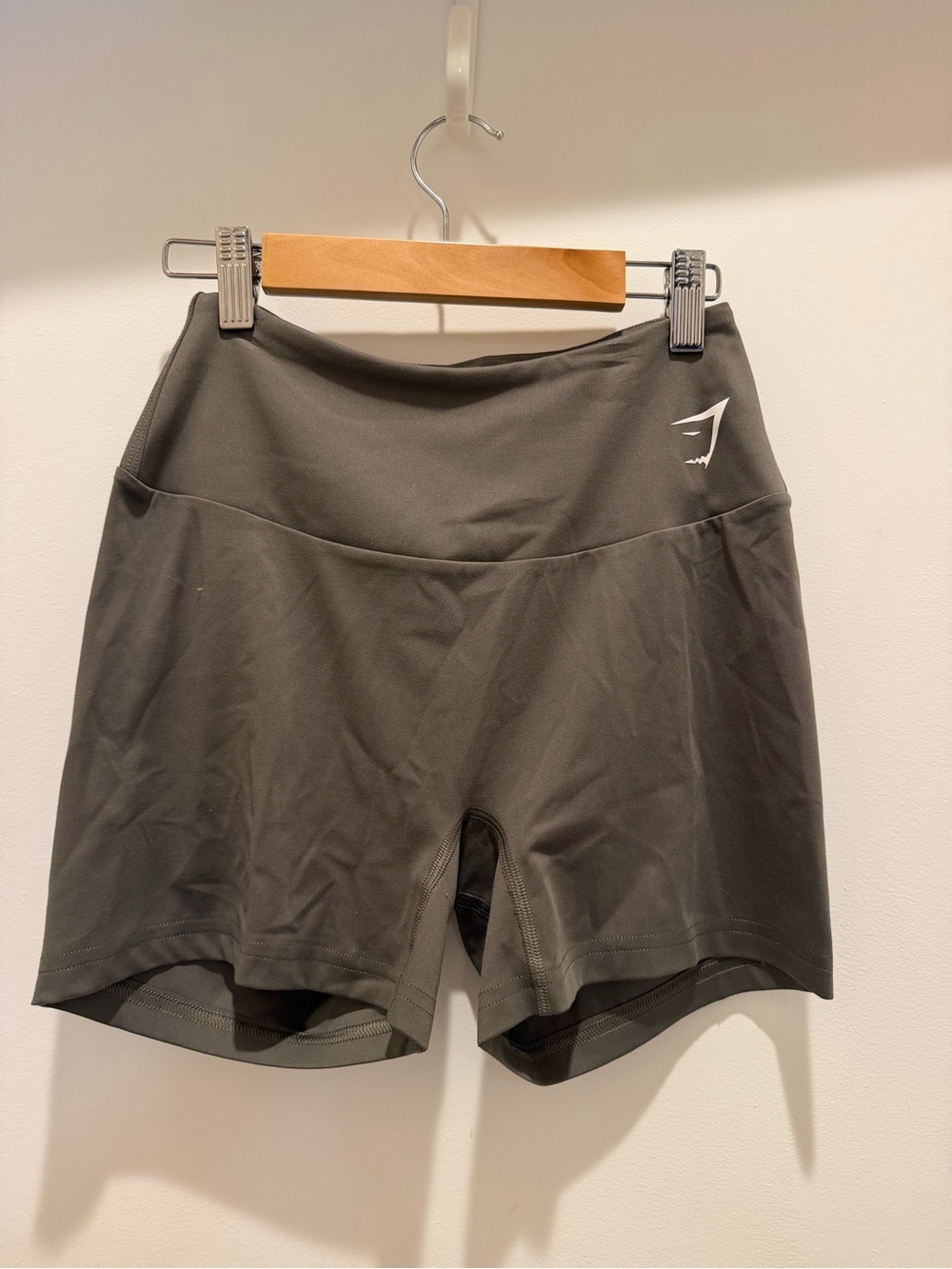 Gymshark Olive Green High-Waist Bike Shorts